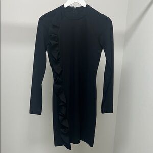 Elegant Black Ruffle Dress